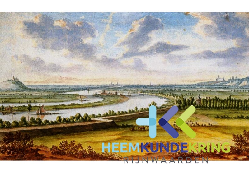 verd27 Rijnsplitsing bij Schenkenschans Links Kleef Midden Schenkenschans rechts Elten helemaal rechts Tolhuys Cool. G.B.Janssen F00002155